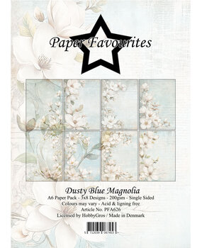 Paper Favourites Dusty Blue Magnolia A6 Paper Pack (PFA626)
