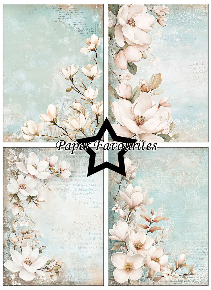 Paper Favourites Dusty Blue Magnolia A6 Paper Pack (PFA626) Paper Favourites Dusty Blue Magnolia A6 Paper Pack (PFA626)