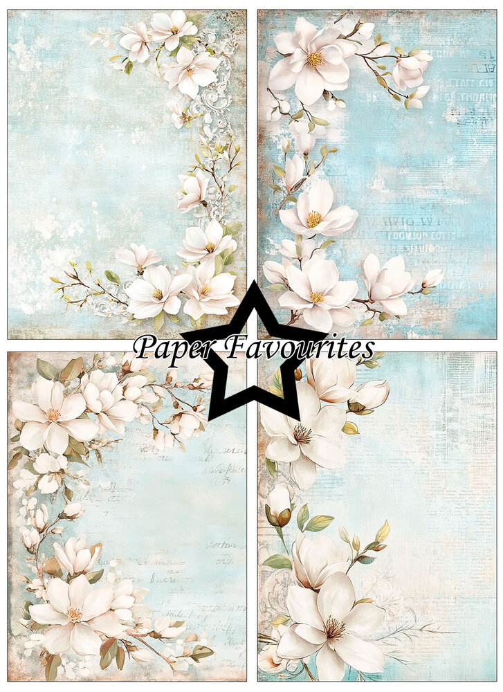 Paper Favourites Dusty Blue Magnolia A6 Paper Pack (PFA626) Paper Favourites Dusty Blue Magnolia A6 Paper Pack (PFA626)