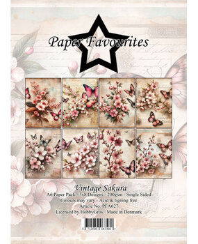 Paper Favourites Vintage Sakura A6 Paper Pack (PFA627)