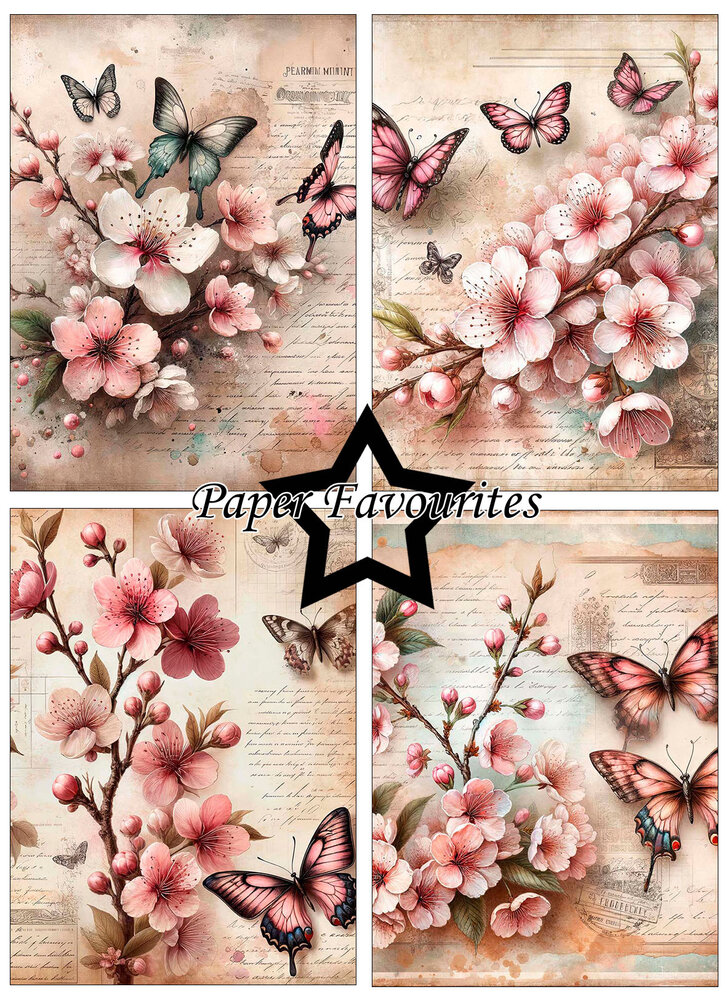 Paper Favourites Vintage Sakura A6 Paper Pack (PFA627)