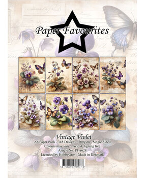 Paper Favourites Vintage Violet A6 Paper Pack (PFA628)