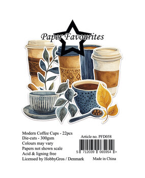 Paper Favourites Die-Cuts A7 Modern Coffee Cups (22pcs) (PFD058)