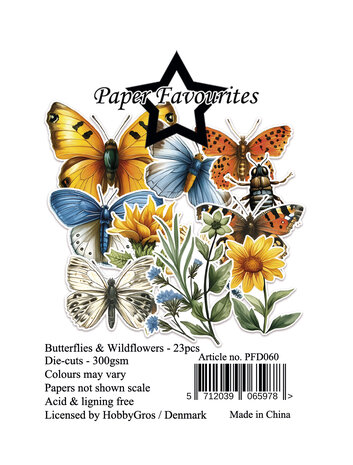 Paper Favourites Die-Cuts A7 Butterflies & Wildflowers (23pcs) (PFD060) Paper Favourites Die-Cuts A7 Butterflies & Wildflowers (23pcs) (PFD060)