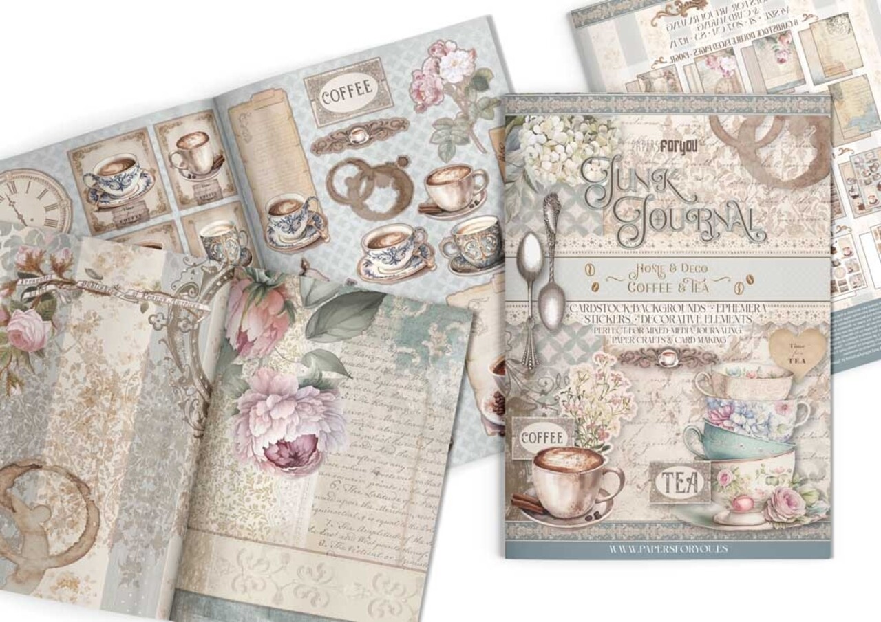 Papers For You Home & Deco Coffee & Tea A4 Junk Journal (PFY-16136) Papers For You Home & Deco Coffee & Tea A4 Junk Journal (PFY-16136)