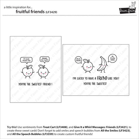 Lawn Fawn Fruitful Friends Clear Stamps (LF3429)