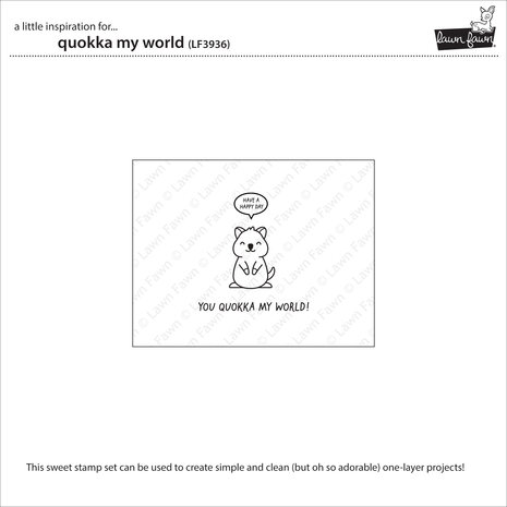 Lawn Fawn Quokka My World Clear Stamps (LF3936)