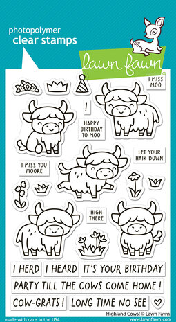 Lawn Fawn Highland Cows! Clear Stamps (LF4116)