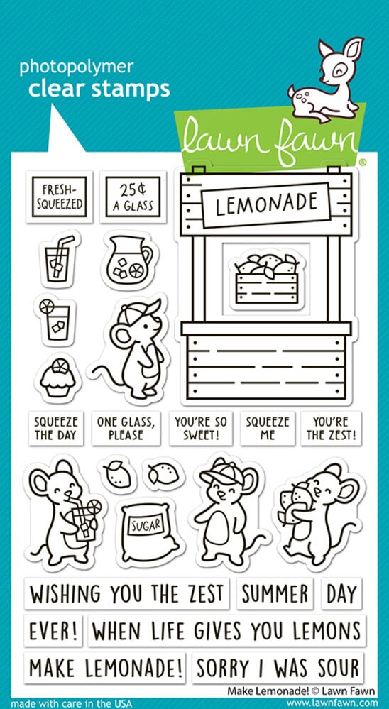 Lawn Fawn Make Lemonade! Clear Stamps (LF4122)