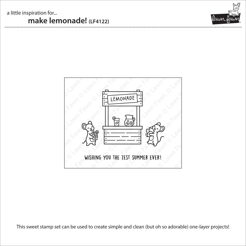 Lawn Fawn Make Lemonade! Clear Stamps (LF4122)