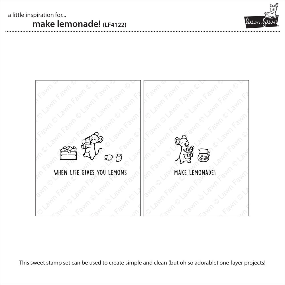 Lawn Fawn Make Lemonade! Clear Stamps (LF4122)