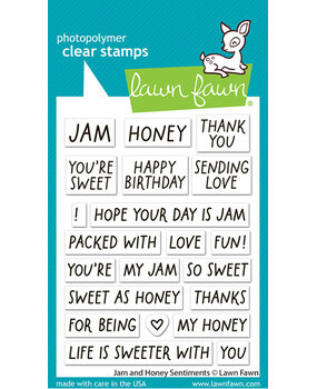 Lawn Fawn Jam And Honey Sentiments Clear Stamps (LF4129)