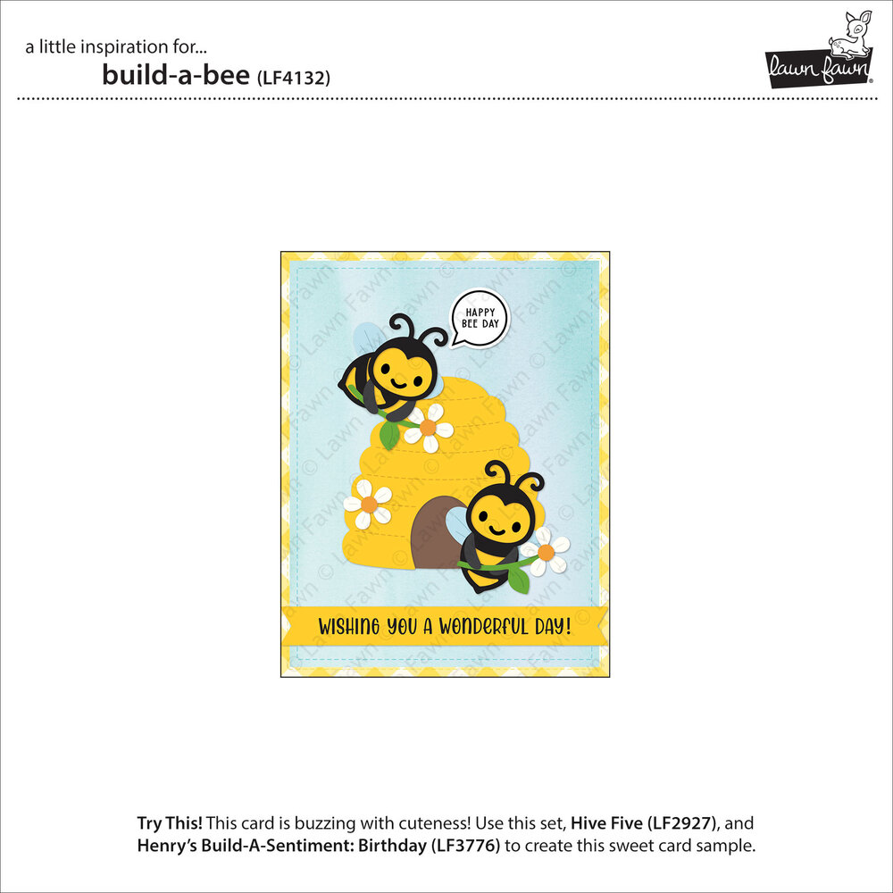 Lawn Fawn Build-A-Bee Stand-Alone Die (LF4132) Lawn Fawn Build-A-Bee Stand-Alone Die (LF4132)