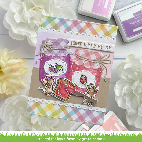 Lawn Fawn Build-A-Drink Mason Jar Jam And Honey Add-On Stand-Alone Die (LF4133) Lawn Fawn Build-A-Drink Mason Jar Jam And Honey Add-On Stand-Alone Die (LF4133)