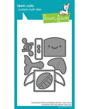 Lawn Fawn Tiny Gift Box Whale And Dolphin Add-On Stand-Alone Die (LF4137) Lawn Fawn Tiny Gift Box Whale And Dolphin Add-On Stand-Alone Die (LF4137)