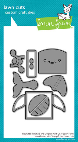 Lawn Fawn Tiny Gift Box Whale And Dolphin Add-On Stand-Alone Die (LF4137) Lawn Fawn Tiny Gift Box Whale And Dolphin Add-On Stand-Alone Die (LF4137)