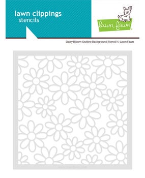 Lawn Fawn Daisy Bloom Outline Background Stencils (LF4147)