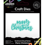 Arden Creative Studio Sentiment Cloud Series Craft Die Set Merry Christmas by Katie Pertiet (ACSCD0032)