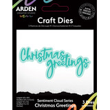 Arden Creative Studio Sentiment Cloud Series Craft Die Set Christmas Greetings by Katie Pertiet (ACSCD0033)