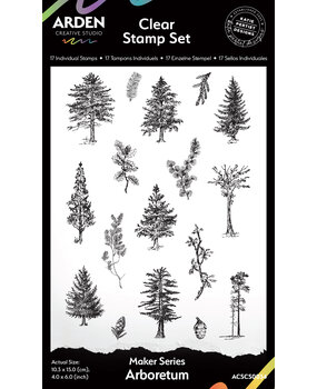 Arden Creative Studio Maker Series 4x6 Inch Stamp Set Arboretum by Katie Pertiet (ACSCS0033)