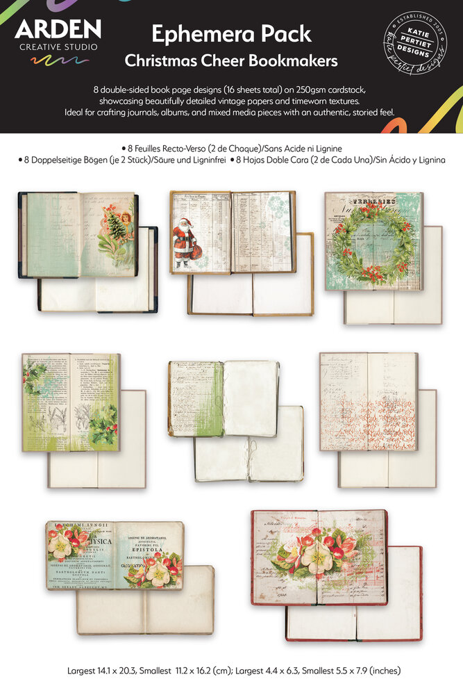 Arden Creative Studio Christmas Cheer Ephemera Pack Bookmakers by Katie Pertiet (ACSEP0016) Arden Creative Studio Christmas Cheer Ephemera Pack Bookmakers by Katie Pertiet (ACSEP0016)