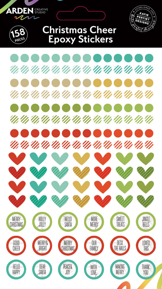Arden Creative Studio Christmas Cheer Epoxy Stickers (158pcs) by Katie Pertiet (ACSES0002) Arden Creative Studio Christmas Cheer Epoxy Stickers (158pcs) by Katie Pertiet (ACSES0002)