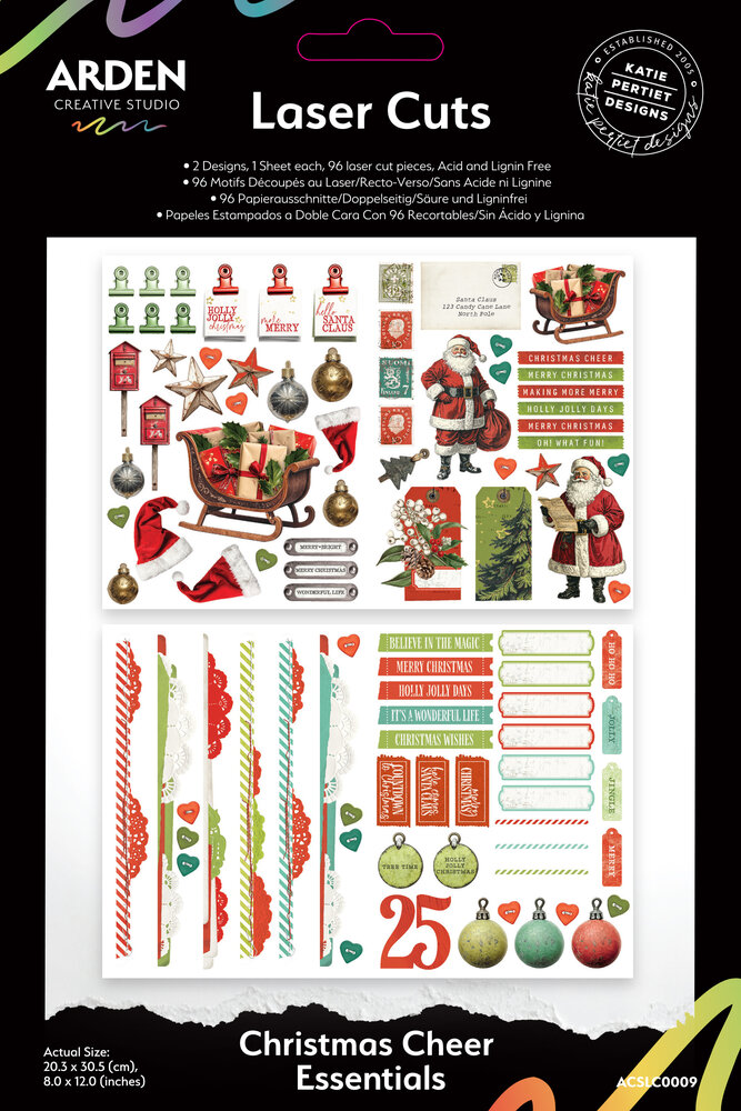 Arden Creative Studio Christmas Cheer Laser Cuts Essentials (96pcs) by Katie Pertiet (ACSLC0009) Arden Creative Studio Christmas Cheer Laser Cuts Essentials (96pcs) by Katie Pertiet (ACSLC0009)
