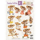 Creatief Art A Mice Vacation 01 3D Die-Cut Sheet Creative CutOuts (CCO-048)