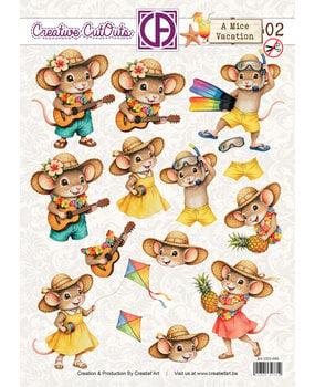 Creatief Art A Mice Vacation 02 3D Die-Cut Sheet Creative CutOUts (CCO-049)