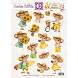 Creatief Art A Mice Vacation 03 3D Die-Cut Sheet Creative CutOuts (CCO-050)