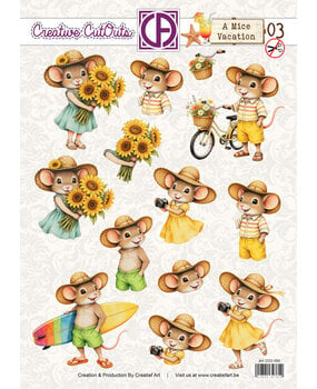 Creatief Art A Mice Vacation 03 3D Die-Cut Sheet Creative CutOuts (CCO-050)