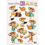 Creatief Art A Mice Vacation 04 3D Die-Cut Sheet Creative CutOuts (CCO-051)