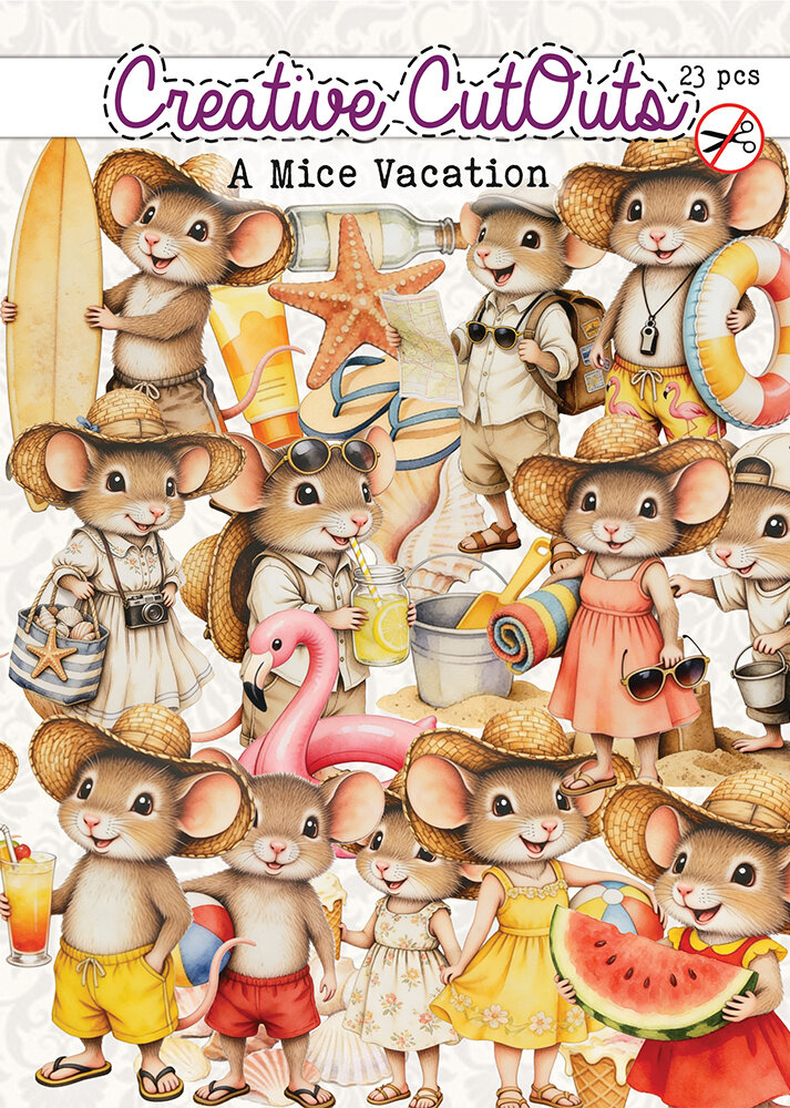 Creatief Art A Mice Vacation Die-Cuts Creative CutOuts (23pcs) (CCODC-PLUS-004) Creatief Art A Mice Vacation Die-Cuts Creative CutOuts (23pcs) (CCODC-PLUS-004)