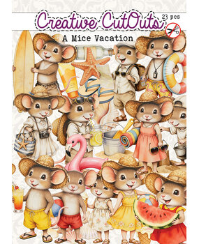 Creatief Art A Mice Vacation Die-Cuts Creative CutOuts (23pcs) (CCODC-PLUS-004)