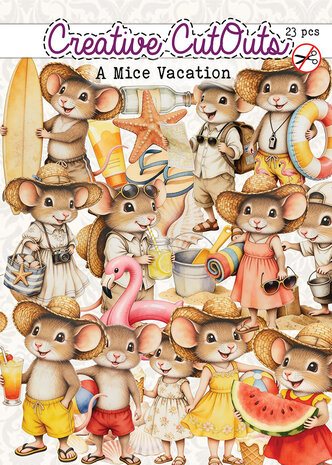 Creatief Art A Mice Vacation Die-Cuts Creative CutOuts (23pcs) (CCODC-PLUS-004) Creatief Art A Mice Vacation Die-Cuts Creative CutOuts (23pcs) (CCODC-PLUS-004)