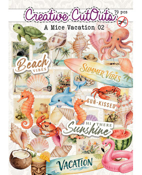 Creatief Art A Mice Vacation 02 Die-Cuts Creative CutOuts (79pcs) (CCODC-PLUS-005)