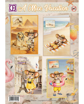 Creatief Art A Mice Vacation Card Kit (RE2530-0198)