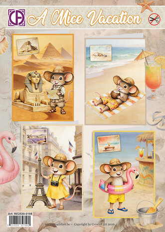 Creatief Art A Mice Vacation Card Kit (RE2530-0198) Creatief Art A Mice Vacation Card Kit (RE2530-0198)