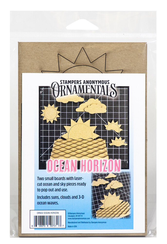 Stampers Anonymous Ocean Horizon Ornaments Chipboard (CBORN02) Stampers Anonymous Ocean Horizon Ornaments Chipboard (CBORN02)