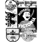 Stampers Anonymous Hotel Tim Holtz Components Cling Mount Collage Stamp (COM005)
