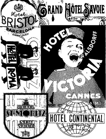 Stampers Anonymous Hotel Tim Holtz Components Cling Mount Collage Stamp (COM005) Stampers Anonymous Hotel Tim Holtz Components Cling Mount Collage Stamp (COM005)