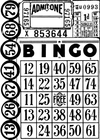 Stampers Anonymous Games Tim Holtz Components Cling Mount Collage Stamp (COM018)