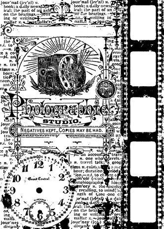 Stampers Anonymous Photograph Tim Holtz Components Cling Mount Collage Stamp (COM019) Stampers Anonymous Photograph Tim Holtz Components Cling Mount Collage Stamp (COM019)