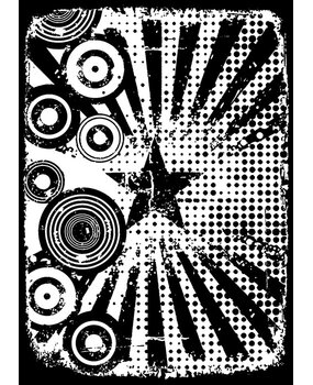 Stampers Anonymous Retro Carnival Tim Holtz Components Cling Mount Collage Stamp (COM030)