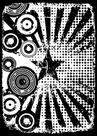 Stampers Anonymous Retro Carnival Tim Holtz Components Cling Mount Collage Stamp (COM030) Stampers Anonymous Retro Carnival Tim Holtz Components Cling Mount Collage Stamp (COM030)