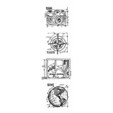 Stampers Anonymous Travel Mini Tim Holtz Blueprints Strip Stamps (THMB008)