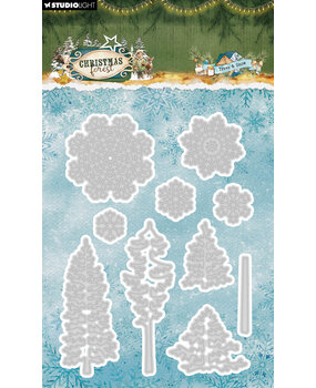 Studio Light Christmas Forest Cutting Dies Trees and Snow (SL-CF-CD1113)