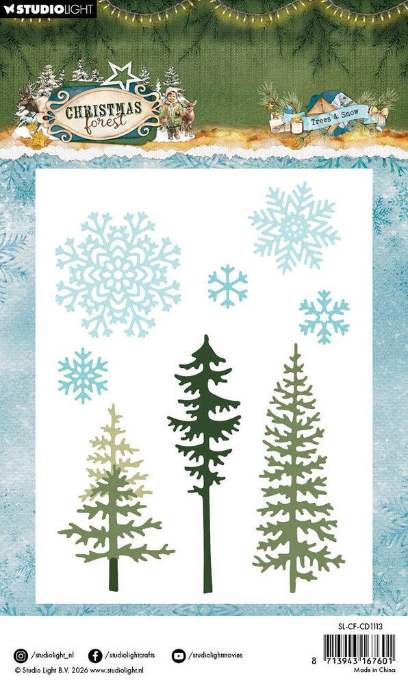 Studio Light Christmas Forest Cutting Dies Trees and Snow (SL-CF-CD1113)