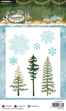 Studio Light Christmas Forest Cutting Dies Trees and Snow (SL-CF-CD1113)