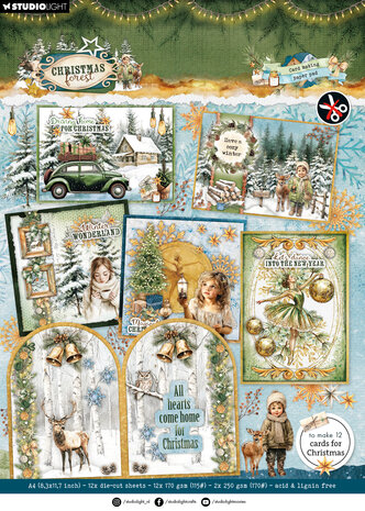 Studio Light Christmas Forest A4 Card Making Paper Pad (SL-CF-CMP40) Studio Light Christmas Forest A4 Card Making Paper Pad (SL-CF-CMP40)